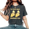 I'm This Many Bananas Old バナナ 2歳の誕生日 2歳 レディースオーバーサイズコンフォートTシャツ Pepper