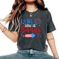 I Like How He Bangs マッチング カップル 4Th Of July 花火 レディースオーバーサイズコンフォートTシャツ Pepper