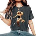 Pinup Girl 自転車 乗馬 サイクリスト ヴィンテージ レディースオーバーサイズコンフォートTシャツ Pepper