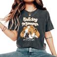 かわいいイングリッシュブルドッグ Momma Bullie Love At Firstight レディースオーバーサイズコンフォートTシャツ Pepper