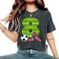 キッズ エイトバースデーサッカー 8歳の男の子 女の子 レディースオーバーサイズコンフォートTシャツ Pepper
