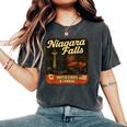 ナイアガラフォールズ カナダ アメリカ 夜の花火 スカイライン お土産 レディースオーバーサイズコンフォートTシャツ Pepper