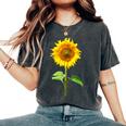 ヒマワリ 夏 花 庭 自然 レディースオーバーサイズコンフォートTシャツ Pepper