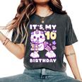 誕生日の女の子10歳、猫、ユニコーン、10歳の誕生日 レディースオーバーサイズコンフォートTシャツ Pepper