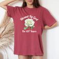 Blessed By God For 107 Yeasオールドローズフラワー 107歳の誕生日 長袖tシャツ レディースオーバーサイズコンフォートTシャツ Crimson