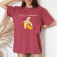 Dolce And Banana T Cute Graphic Banana レディースオーバーサイズコンフォートTシャツ Crimson