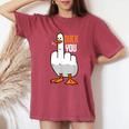Duck You Duck レディースオーバーサイズコンフォートTシャツ Crimson