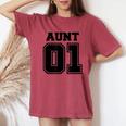 Enjoy World No1 Aunt 01 スポーツスタイル Best Cool Aunt Ever レディースオーバーサイズコンフォートTシャツ Crimson