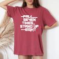 Falleven Timestand Up Eight インスピレーションスローガン レディースオーバーサイズコンフォートTシャツ Crimson