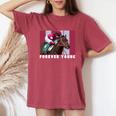 Forever Young Horse、競馬、デルマール、サンタアニタ 長袖tシャツ レディースオーバーサイズコンフォートTシャツ Crimson