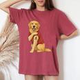 Golden Retriever I Love Mom Mother's Day Dog Lover Women's Oversized Comfort T-Shirt Crimson Golden Retriever I Love Mom Mother's Day Dog Lover Women's Oversized Comfort T-Shirt Crimson
