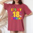 It's My 18歳の誕生日プレゼント。18歳のティーンの男の子と女の子に。 レディースオーバーサイズコンフォートTシャツ Crimson
