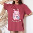 Just A Girl Who Loves アニメ カワイイ漫画 日本語 長袖tシャツ レディースオーバーサイズコンフォートTシャツ Crimson