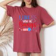 I Like How He Bangs マッチング カップル 4Th Of July 花火 レディースオーバーサイズコンフォートTシャツ Crimson
