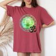 Mandala Namaste スピリチュアルブッダ ファッション服セット グリーン レディースオーバーサイズコンフォートTシャツ Crimson