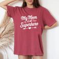 My Mom Is Myuperhero Proud Family Daughteron レディースオーバーサイズコンフォートTシャツ Crimson