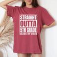 Straight Outta 5Th Gradechool Graduation Class Of 2033 レディースオーバーサイズコンフォートTシャツ Crimson