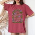 This Dance Thing Escalated Quick Flowers Floral レディースオーバーサイズコンフォートTシャツ Crimson