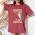 This Is My Human コスチューム I'm Really A Burrowing Owl 長袖tシャツ レディースオーバーサイズコンフォートTシャツ Crimson