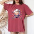 かわいいスーパーヒーローおばあちゃんスーパーヒーローおばあちゃん レディースオーバーサイズコンフォートTシャツ Crimson