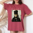 エドゥアール・マネ スミレの花束とベルテ・モリゾ レディースオーバーサイズコンフォートTシャツ Crimson