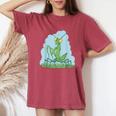 カマキリ 子供 男の子 幼児 男性 女性 虫 昆虫 レディースオーバーサイズコンフォートTシャツ Crimson