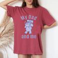 キッズ お父さん お父さん 息子 娘 ゾウ 男の子 女の子 レディースオーバーサイズコンフォートTシャツ Crimson
