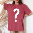 クエスチョンマーク シャツ カップル 男性 女性 キッズ Guess Who コスチューム レディースオーバーサイズコンフォートTシャツ Crimson