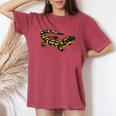タイガーモール サラマンダー Ambystoma Tigrinum レディースオーバーサイズコンフォートTシャツ Crimson