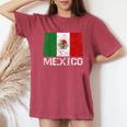 メキシコの国旗 アンティーク調 男性 女性 キッズ レディースオーバーサイズコンフォートTシャツ Crimson