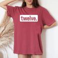 十二十二歳の誕生日 12歳 男の子 12歳の誕生日 女の子 レディースオーバーサイズコンフォートTシャツ Crimson
