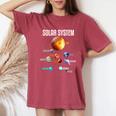 太陽系惑星 宇宙 科学 男の子 女の子tem キッズ 長袖tシャツ レディースオーバーサイズコンフォートTシャツ Crimson