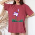 蓮の花シャツ 美しい紫蓮の花 レディースオーバーサイズコンフォートTシャツ Crimson