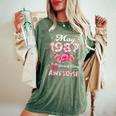 39歳 1987年5月 花柄 39歳 誕生日 男性 女性 レディースオーバーサイズコンフォートTシャツ Moss