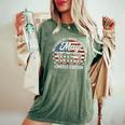 5月63歳の誕生日 男性 女性 1963年 素晴らしいアメリカ国旗 レディースオーバーサイズコンフォートTシャツ Moss