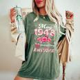 78歳 1948年5月 花柄 78歳 誕生日 男性 女性 レディースオーバーサイズコンフォートTシャツ Moss