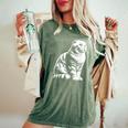 Cat Dad Mom Lover – モノクロスコティッシュフォールド。 レディースオーバーサイズコンフォートTシャツ Moss