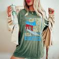 Catch The Blue Waveurfing Democrat Donkey Midterm Election レディースオーバーサイズコンフォートTシャツ Moss