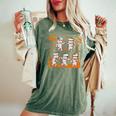 Dabbing Dancing Mummy ハロウィン ダブ ダンス ポーズ ミイラ 長袖tシャツ レディースオーバーサイズコンフォートTシャツ Moss
