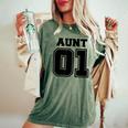 Enjoy World No1 Aunt 01 スポーツスタイル Best Cool Aunt Ever レディースオーバーサイズコンフォートTシャツ Moss