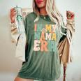 Groovy Retro In My Mom Era シャツ 母の日 母の生活 レディースオーバーサイズコンフォートTシャツ Moss
