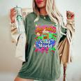 Hot Coffee Cold World レトロ コケット リボン グラフィック 長袖tシャツ レディースオーバーサイズコンフォートTシャツ Moss