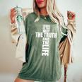 Jesus Is The Way The Truth And The Life アパレル Christian Cr レディースオーバーサイズコンフォートTシャツ Moss