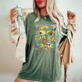 Last Day Ofchool For Teacher Off Duty Tie And Dye レディースオーバーサイズコンフォートTシャツ Moss
