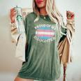 Lgbt お父さん 母 誇り Of My Transgender Daughter Transpride レディースオーバーサイズコンフォートTシャツ Moss