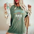 Promoted To Auntie 2026 First Time Aunt Est 2026 Aunty To Be レディースオーバーサイズコンフォートTシャツ Moss