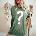 クエスチョンマーク シャツ カップル 男性 女性 キッズ Guess Who コスチューム レディースオーバーサイズコンフォートTシャツ Moss