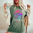コナ ハワイ ハワイアン ハイビスカス 花 サーファー お土産 レディースオーバーサイズコンフォートTシャツ Moss