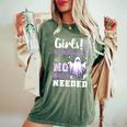 ハロウィンメイクのジョーク、女の子、面白い、英語で レディースオーバーサイズコンフォートTシャツ Moss