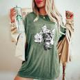 マグノリアの花と美しい猫 レディースオーバーサイズコンフォートTシャツ Moss